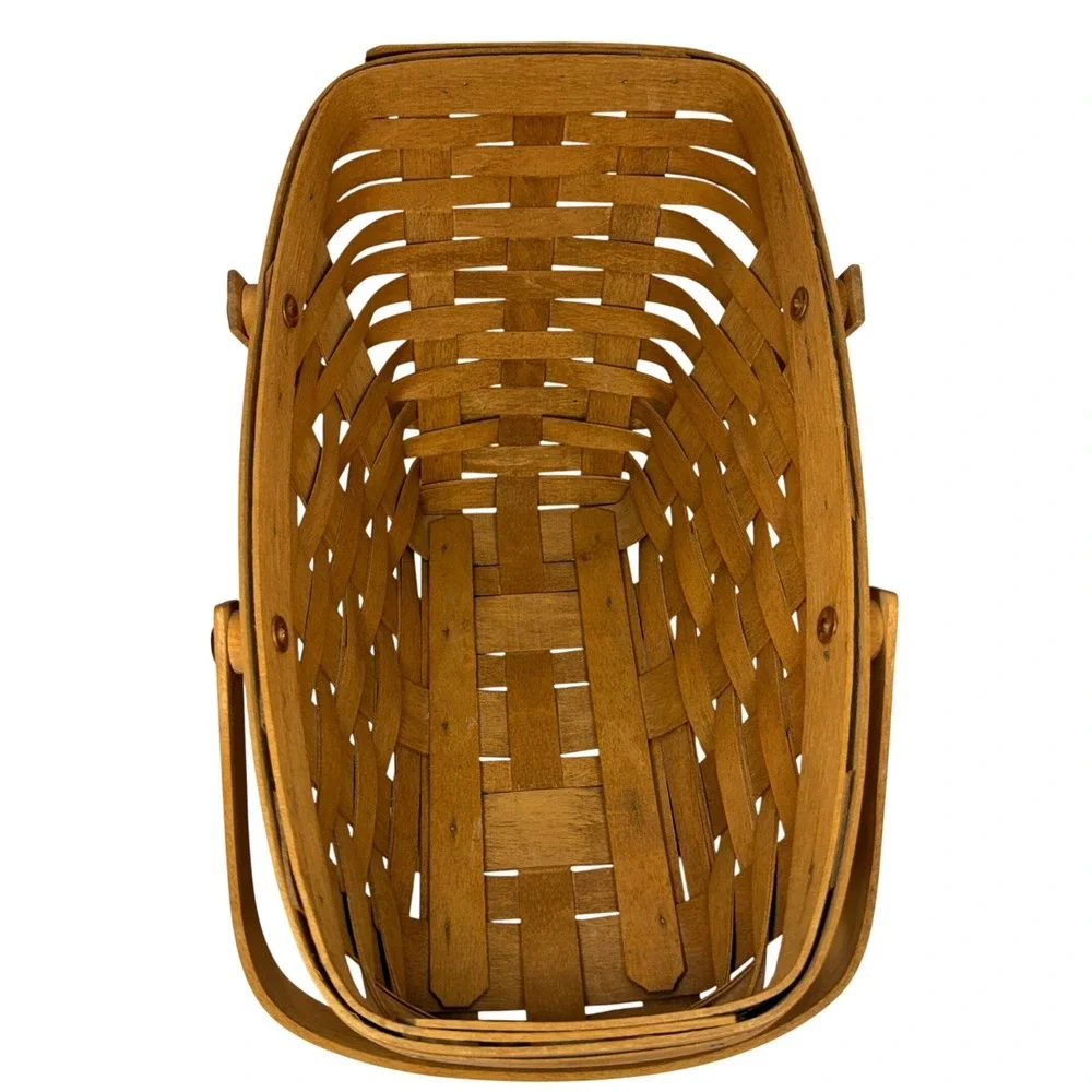 Longaberger Vintage 1990 Medium Vegetable‎ Basket 2 Swing Handles New Liner